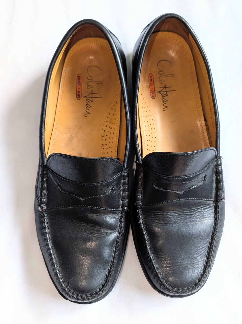 Mens Cole Haan  10.5 Slip On Driving Loafers Black Leather CO7917 - Picture 2 of 10
